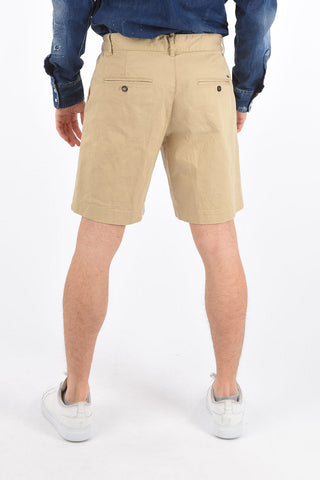 Denim Shorts with Belt Loops and Drawstring