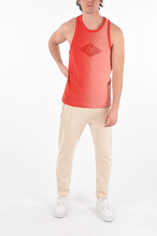RED TAG Ribbed Tank Top with Terry Patch