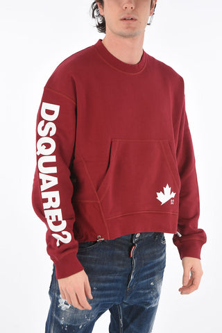 Crew Neck DOMINATE SPORT Sweatshirt with Maxi Pocket and Drawstring