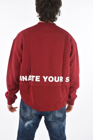 Crew Neck DOMINATE SPORT Sweatshirt with Maxi Pocket and Drawstring