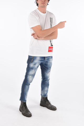 Crew Neck DEAN & DAN Printed T-Shirt