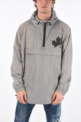 Front Maxi Pocket Windbreaker with Drawstring