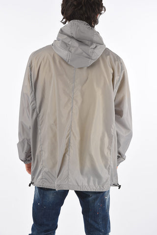 Front Maxi Pocket Windbreaker with Drawstring