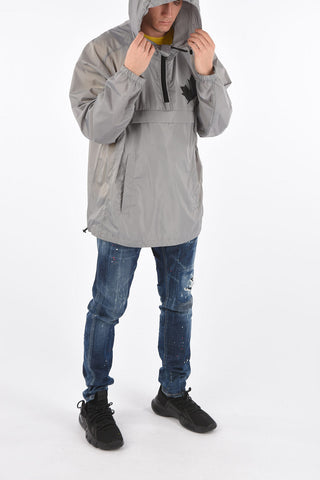 Front Maxi Pocket Windbreaker with Drawstring