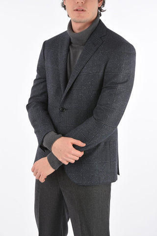 Wool and Silk District Check ACADEMY Blazer