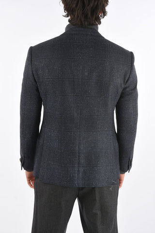 Wool and Silk District Check ACADEMY Blazer