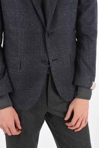 Wool and Silk District Check ACADEMY Blazer
