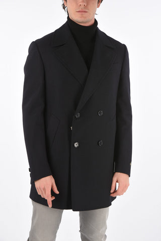 Wool and Cashmere Double Breasted Coat