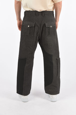 ACW RED TAG Jeans Cargo con Dettagli Trapuntati