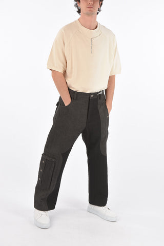 ACW RED TAG Jeans Cargo con Dettagli Trapuntati