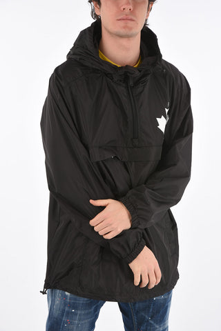 Front Maxi Pocket Windbreaker with Drawstring