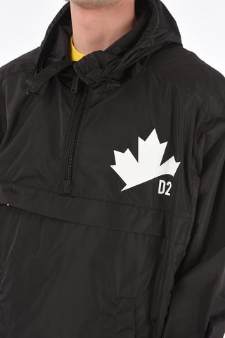 Front Maxi Pocket Windbreaker with Drawstring