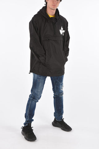 Front Maxi Pocket Windbreaker with Drawstring