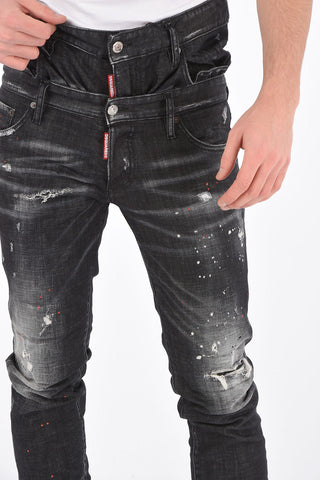 16cm Dark Wash twin pack straight leg sharpei jeans