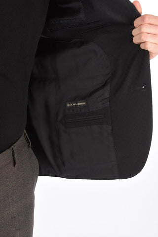 Wool and Cashmere Blazer with Flap Pocket