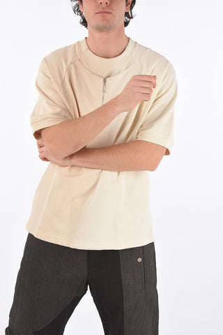 RED TAG Crew Neck Jersey T-Shirt with Zip