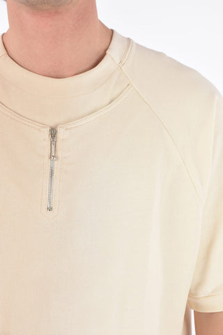 RED TAG Crew Neck Jersey T-Shirt with Zip