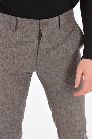 ID pantalone IDENTITY district check in misto lana vergine a vita regolare