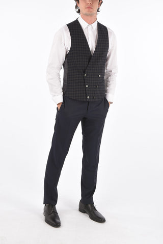 Double-breasted Gingham ACADEMY Vest