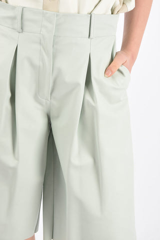 Pantaloni Gaucho in Pelle ad 1 Pince