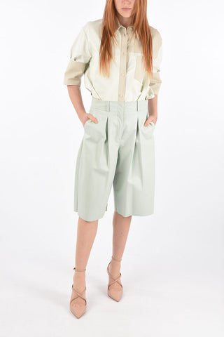Pantaloni Gaucho in Pelle ad 1 Pince