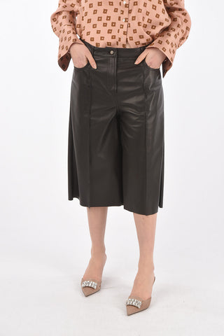 Leather Gaucho Pants with Belt Loops