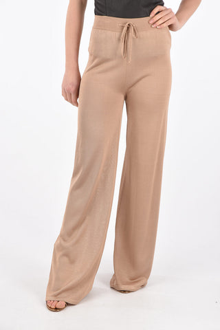 Jersey Flared Joggers with Elastic Waistband