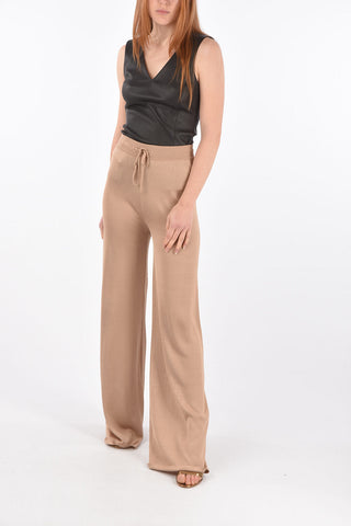 Jersey Flared Joggers with Elastic Waistband