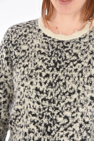Maglia Girocollo con Fantasia Animalier