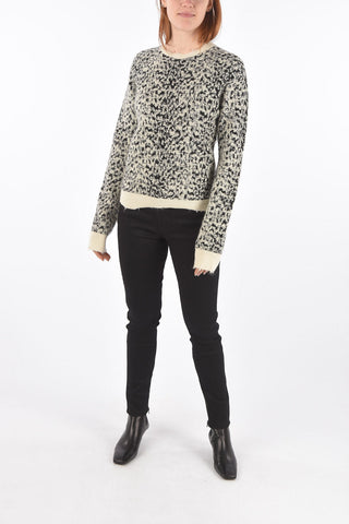 Maglia Girocollo con Fantasia Animalier
