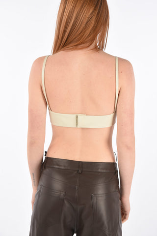 Triangle Leather Crop Top