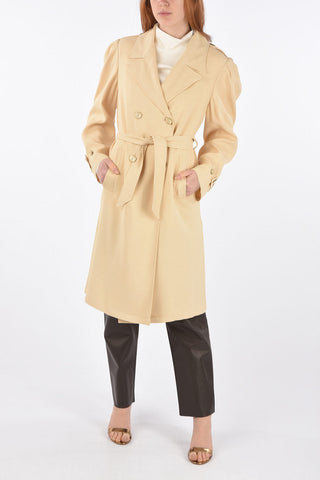 Puffed Sleeve Unlined Trench with Belt
