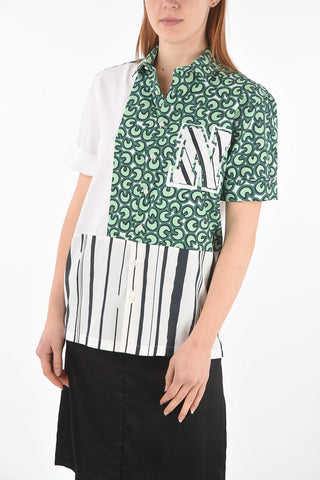 Patchwork Effect Printed Shirt