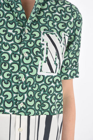 Patchwork Effect Printed Shirt