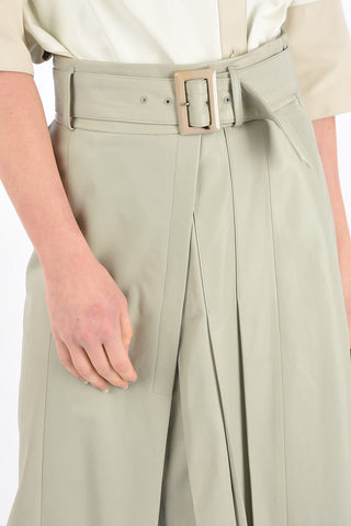Leather Pleated Skirt