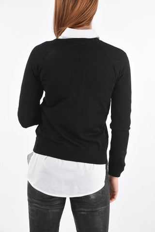 Sweater with Heart pin