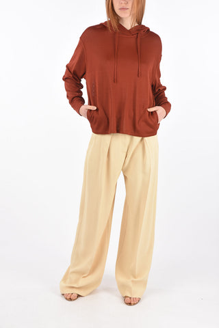 Knitted Hoodie with Elastic Cuffs