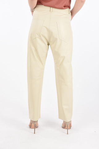 5 Pocket Leather Pants with Belt Loops