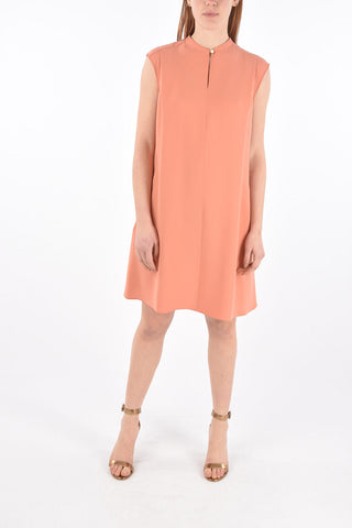 A Line Dress with Pleated Detail on the Back