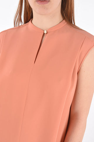 A Line Dress with Pleated Detail on the Back