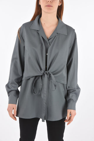wool layered blouse