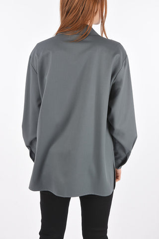 wool layered blouse