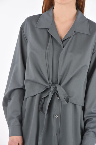 wool layered blouse