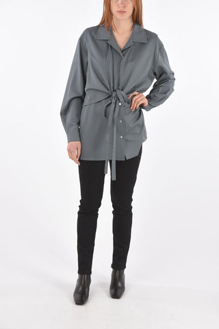 wool layered blouse