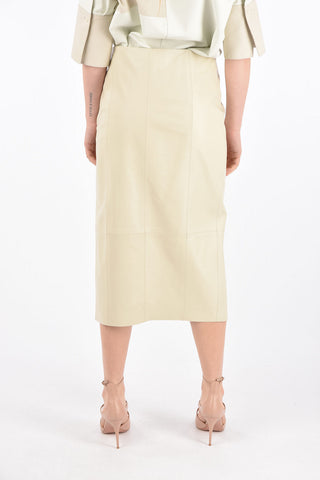 Front Split Leather Longuette
