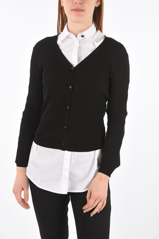 V Neck Virgin Wool ISEO Cardigan