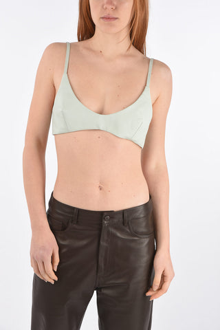 Triangle Leather Crop Top
