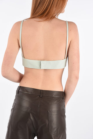 Triangle Leather Crop Top