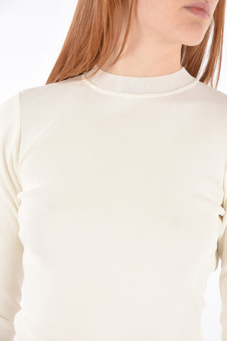 Maglia Girocollo con Dettaglio Cut-Out e Maniche 3/4