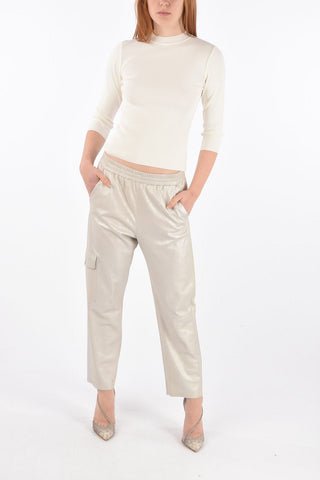 Maglia Girocollo con Dettaglio Cut-Out e Maniche 3/4